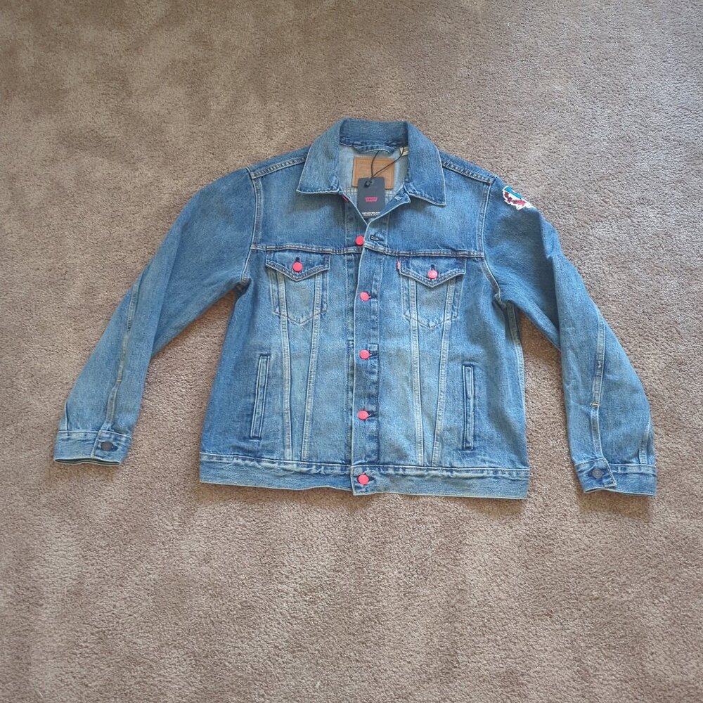 Levi's TEU Tight End University PE F&F Custom Denim Trucker Jacket Large